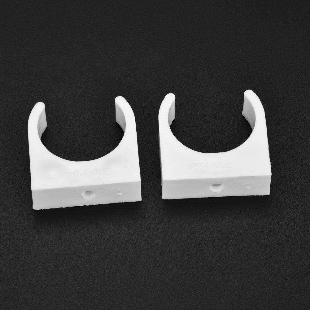 20pcs 16202532mm U Shaped Pipe Clamp Water Pipe Fixed Clips with Screws (32mm)