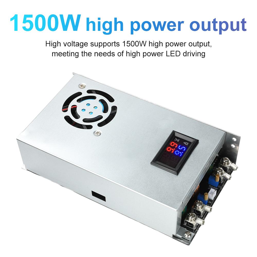 1500W Synchronous Rectifier Buck Power Supply DC-DC Buck Power Supply Module LED Driver Adjustable Power Supply Module