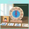 Wooden Learning Clock Toy For Kids Educational Time Recognition Model For Early Childhood
