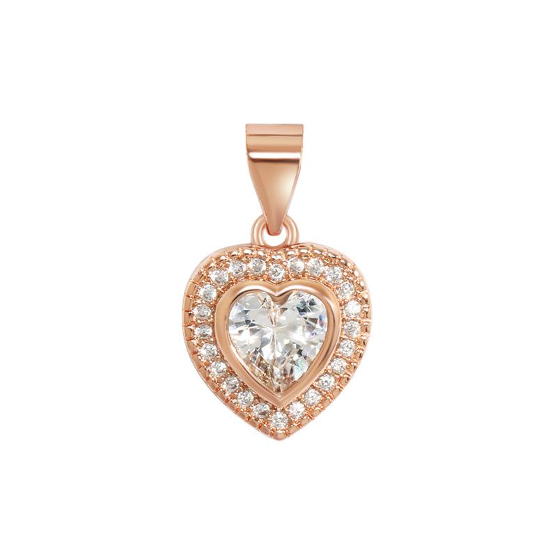 

Generation Peach Heart Pendant Necklace, Designed One-Carat Diamond-Set Simple And Popular Love Necklace