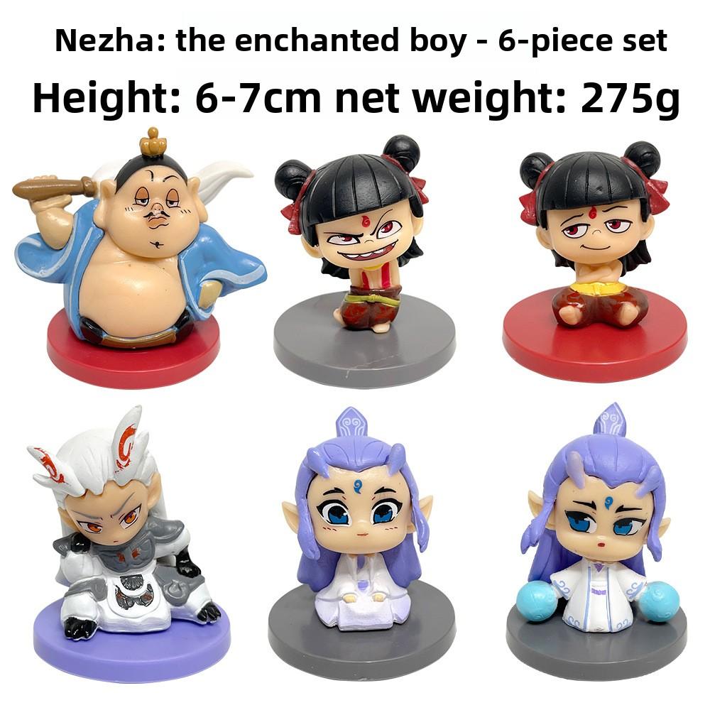 17CM Exquisite Version of The Third Prince of Nezha, The Arrival of The Devil Child Aobing Figure Ornament Model Car