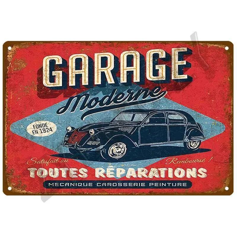 Garage House Plaque Metal Poster Tin Sign Plate Posters Vintage Retro Aesthetic Room Decor Wall Art Decoration 26T0104 26T0104
