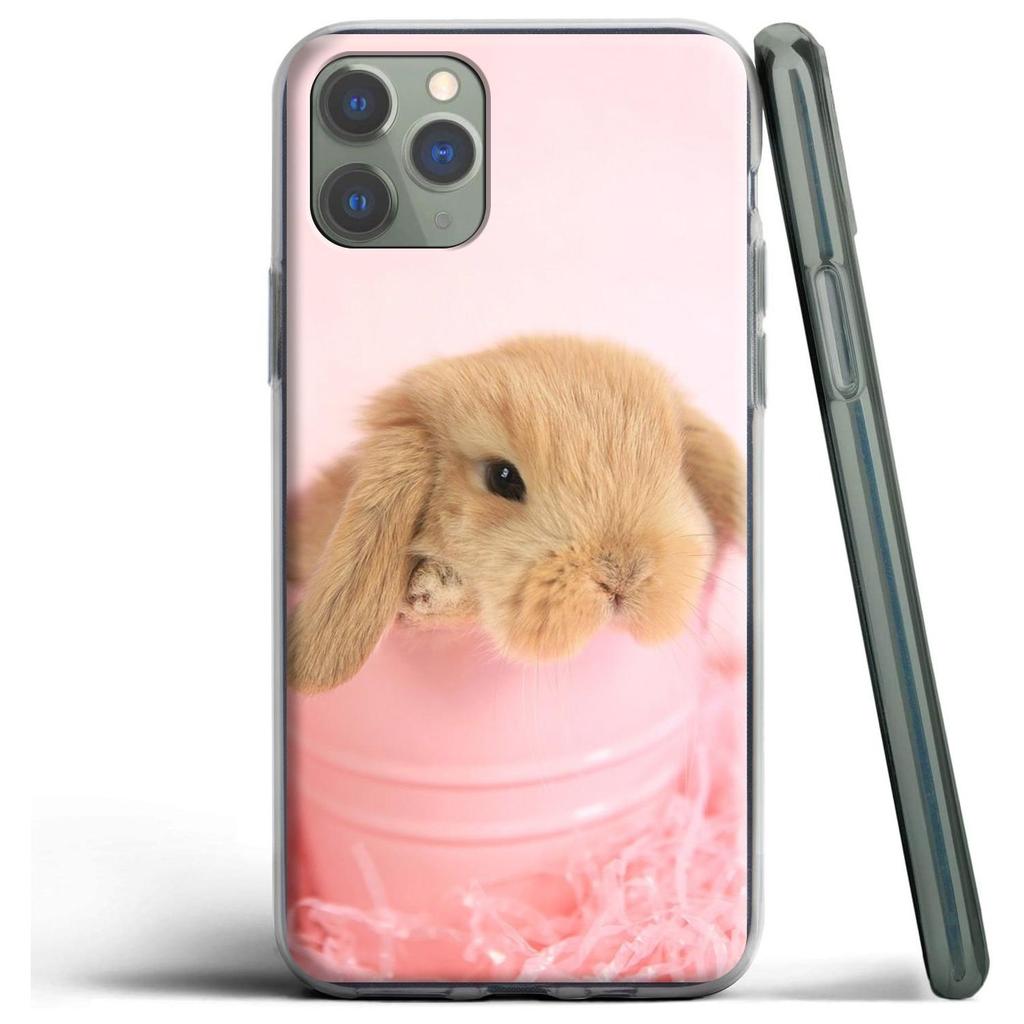 Süßes Baby Kaninchen Hase Silikon Hülle für Apple IPhone 18 12 Mini 11 Pro SE XS X XR Max 8 7 6S 6 Plus 5S
