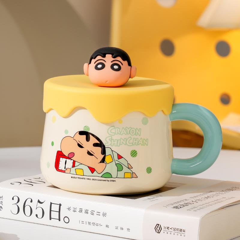 Uroczy kubek Crayon Shin Chan Kubek ceramiczny o wysokim poziomie wyglądu dla dziewcząt Kubek do kawy, mleka do biura Prezent urodzinowy
