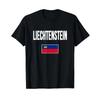 T-shirt Drapeau Liechtenstein Vintage Streetwear Homme Extensible Polyvalent Unisexe Respirant Décontracté Légèrement