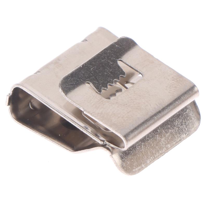 10Pcs Solar Panel Cable Clips Stainless Steel Pv Wire Clip Locking Clamps For 4 Square 2-Wire Cable Wiring Accessories