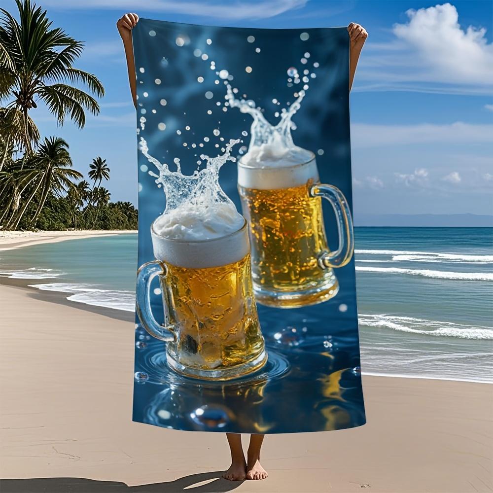 

One Piece of Versatile Microfiber Bath Towel for Beer Lovers Extremely Soft Fast-Drying And Very Absorbent Ideal for Travel W30*H60(CM)