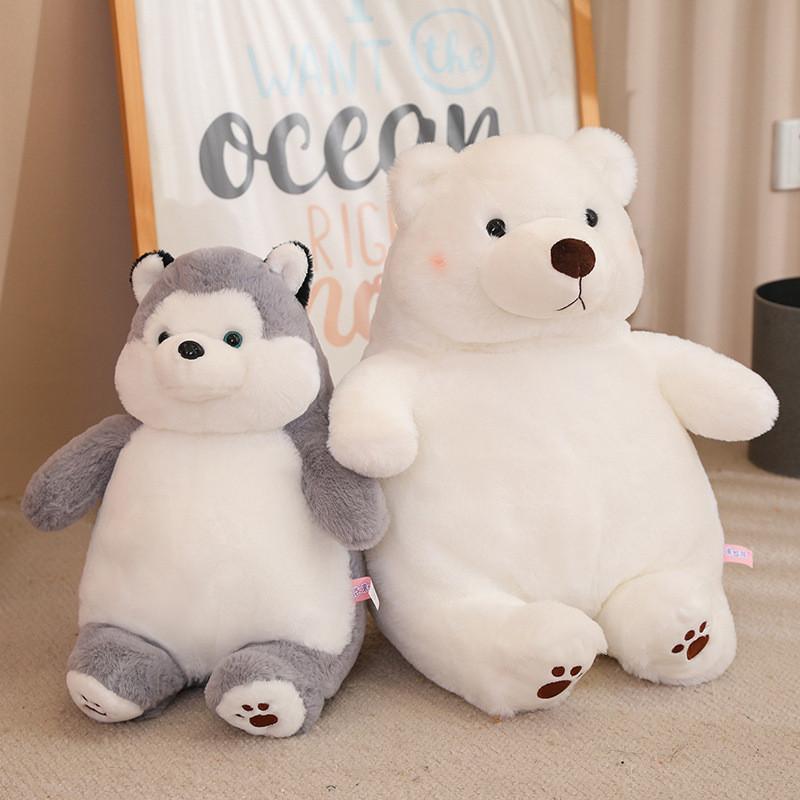 Polar Fox Husky Bear Plush Toy Animal Stuffed Doll Bedroom Decoration Gift Kids
