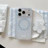 Blue Flower Magnetic Stand for iPhone 17/16 Pro Max/15 Pro Case