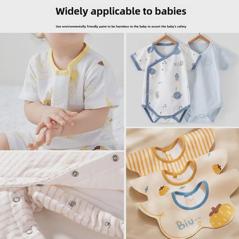 Five-Claw Concealed Snap Button Tool for Baby Clothes - Seamless Colored Metal Buckle Set