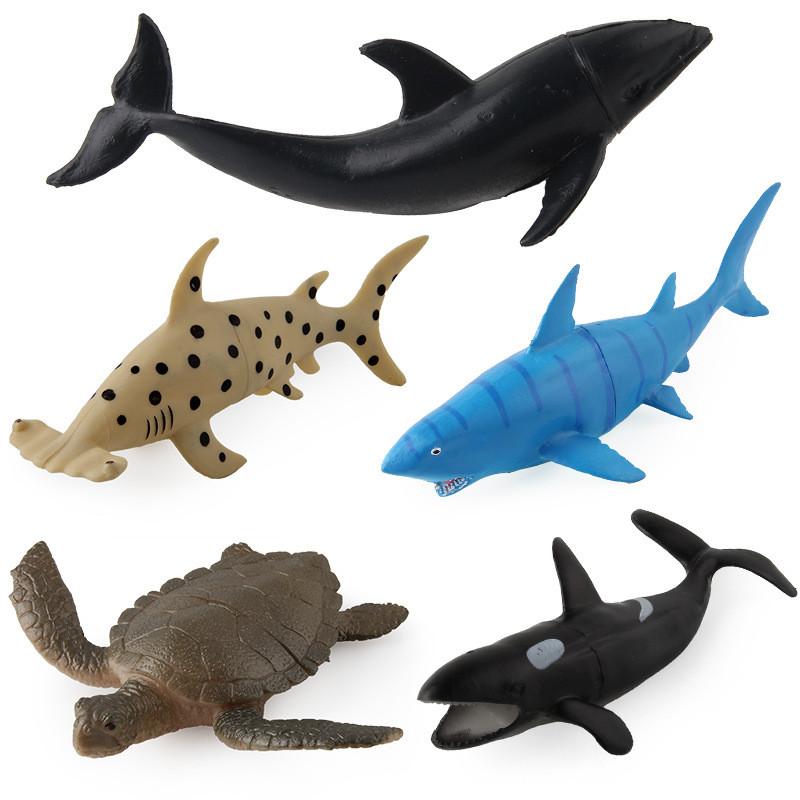 Stunning Pvc Marine Animal Models Featuring Shark Whale Dolphin Penguin Decor