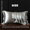 [2pcs Mulberry Silk Pillowcases] 2pcs Mulberry Silk Pillowcases, Luxurious 25 Momme Satin Weave, Hypoallergenic Solid Color with Envelope Closure