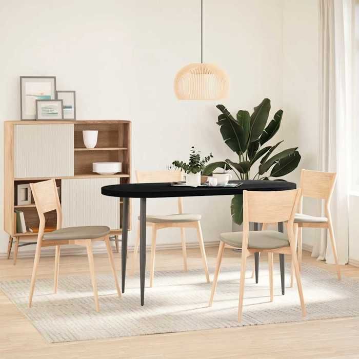 VidaXL Dessus de table marron foncé 140x60x4cm bois chêne massif ovale, plateau de table basse, plateau de table de 4009084