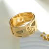 Smooth Gold Color Open Spring Bangles for Women Design Geometric Wide Cuff Bracelets Hand Jewelry