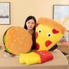 Plush Hamburger & Fries Pillow - Cute Snack Bag Doll Birthday Gift & Bedside Cushion