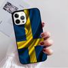 Sweden Flag Phone Case Back Cover for iPhone 17 Air 16 15 14 13 11 12 Pro Max Plus Shell Coque