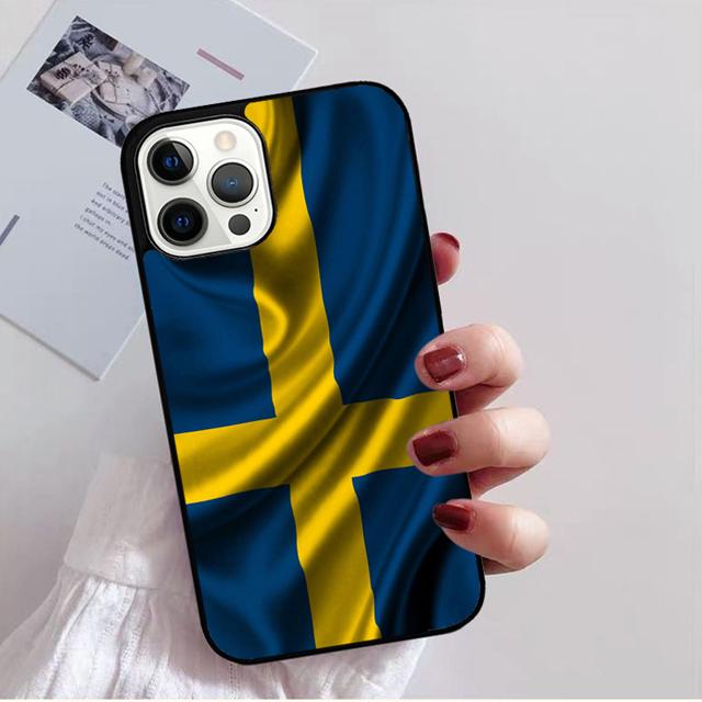 Sweden Flag Phone Case Back Cover for iPhone 17 Air 16 15 14 13 11 12 Pro Max Plus Shell Coque