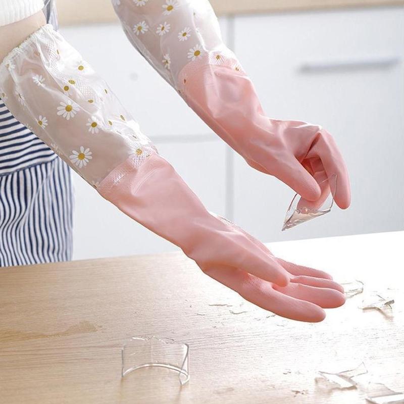 Waterproof Housework Cleaning Gloves Kitchen Cleaning Latex Household Dishwashing Laundry Gloves Wear Resistant Rubber Gloves