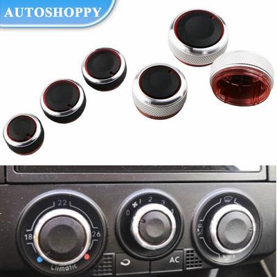 Bouton de climatisation de voiture en alliage d'aluminium, bouton de commande de chaleur AC, bouton de commutation pour VW POLO 2004-2013 MK4 MK5 9N 9N3 6R accessoires