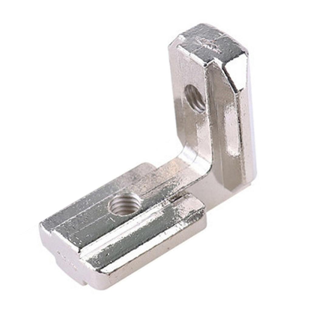 Set Of 10 L Shape Angle Connectors with Screws Structural Support Bracket for T Slot Profiles Inner Corner Brackets