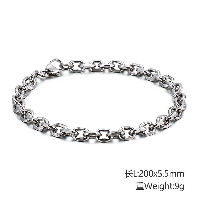 

Властные панк-хип-хоп ювелирные изделия из титановой стали О-образные модные мужские и женские браслеты