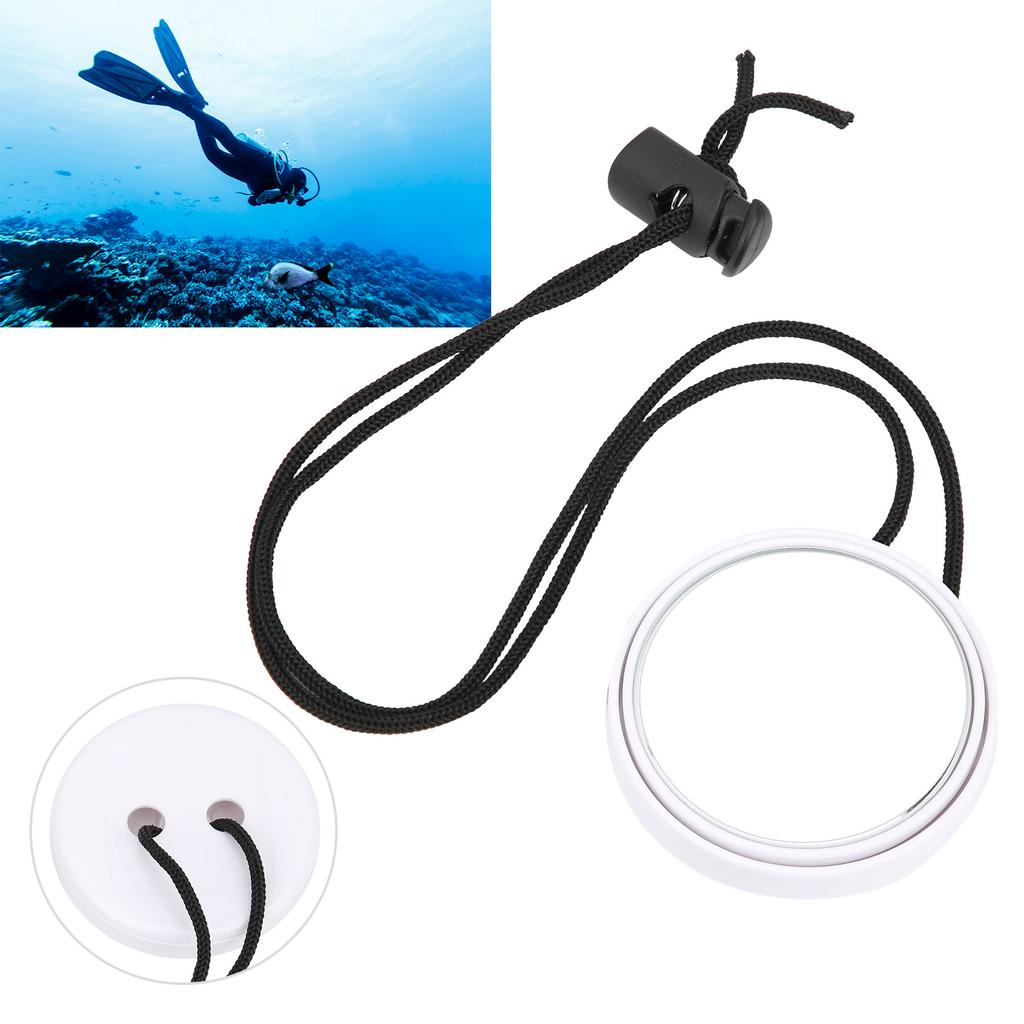 Diving Rearview Mirror 360 Degree Rearview Mirror with Lanyard Diving Accessory