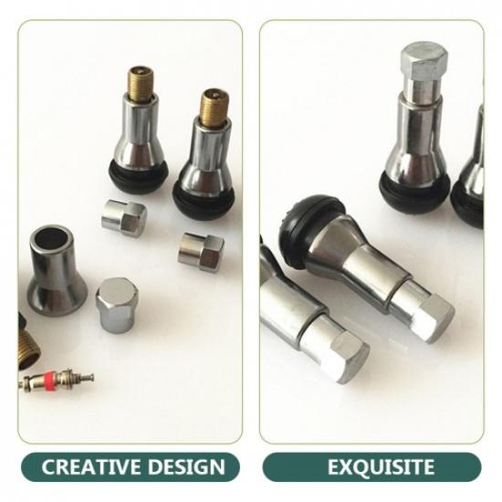 4 Sets Tire Pressure Caps Plastic Car Tire Caps Tire Stem Cover Bike Tire Caps