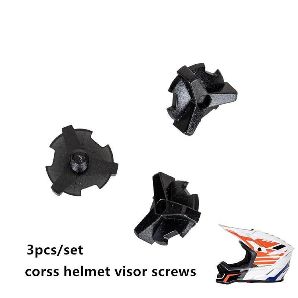3 szt. śrub do kasku motocyklowego, śruby do osłony kasku motocyklowego, akcesoria do kasku, zestaw śrub do osłony, uniwersalna plastikowa śruba