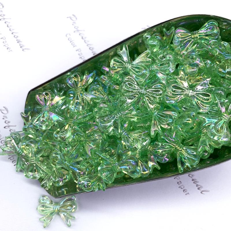 Pearlescent Acrylic Bow Tie Beads for DIY Jewelry