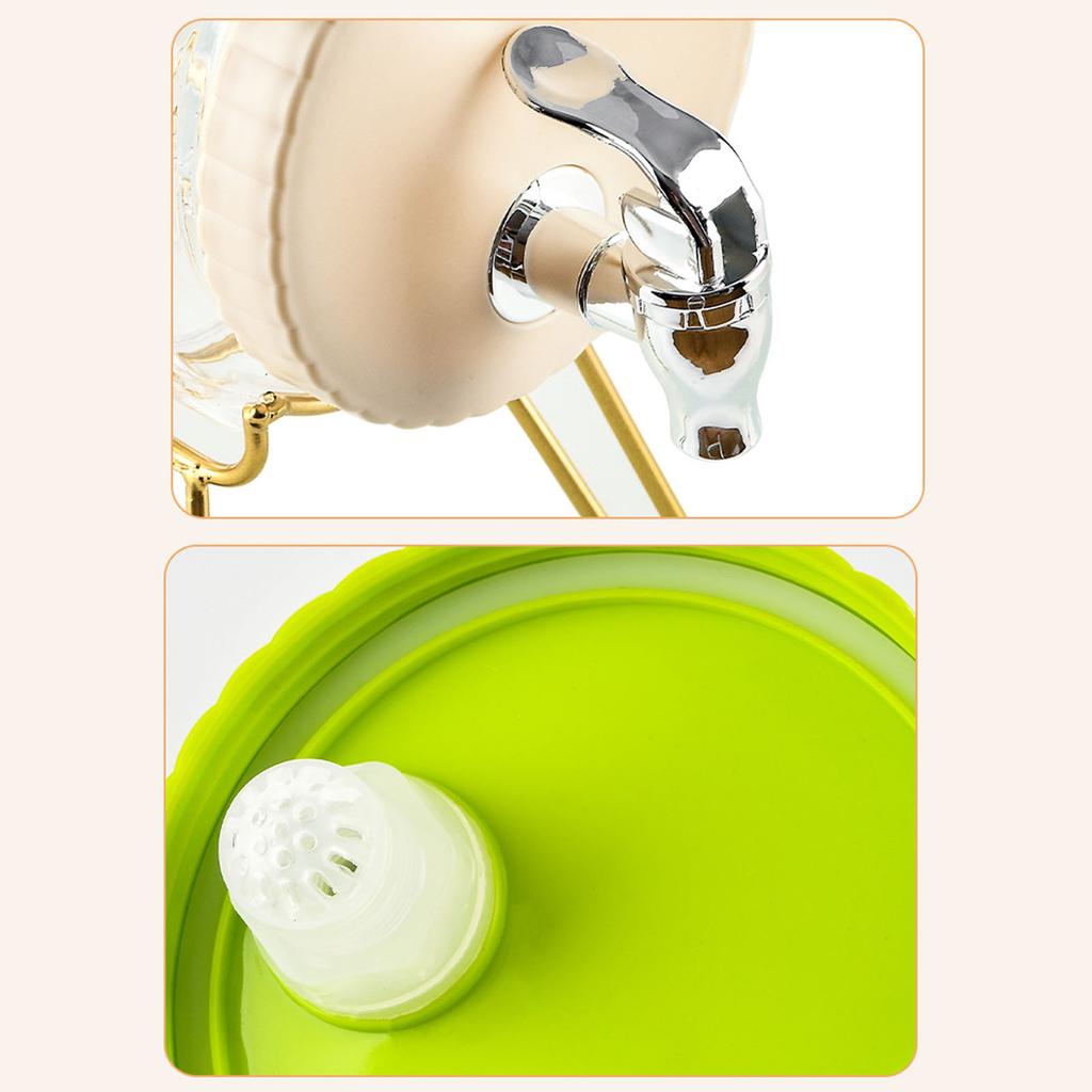 Drink Dispenser with Spigot Leak Proof Transparent Water Pitcher Large Capacity Beverage Container for Refrigerator