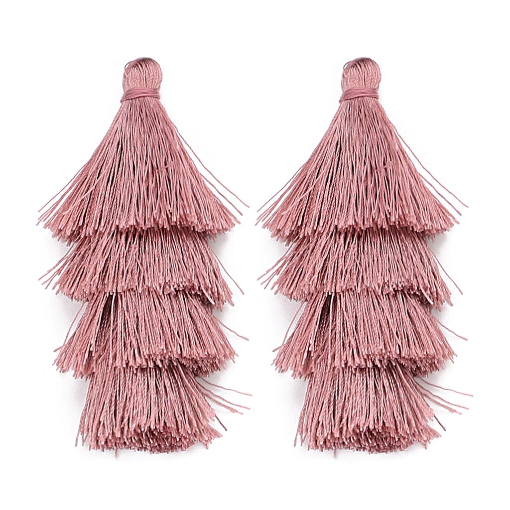 4pcs/lot Gradient Tassel Pendants Four Layers Polyester Tassel Pendants For Jewelry Making DIY Earrings Charms Accessories