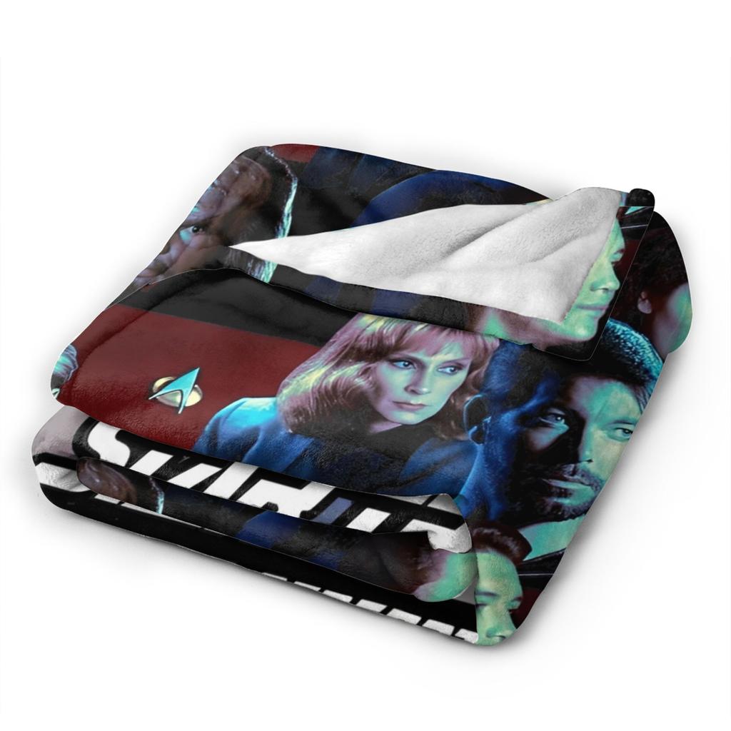Stars Treks The Next Generation Bridge Crew Portraits Blankets  Fuzzy Warm Throw Blanket for Home Restaurant Textile Decor,