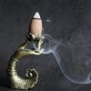 Vintage Buddha Hand Lotus Räuchergefäß Sandelholz Räucherkegel Halter Messing Rückfluss Räucherkegel Halter Ornamente Büro Schreibtisch Heimdekoration