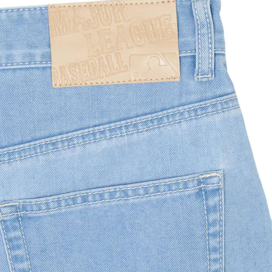 New MLB New York Yankees Denim Shorts Women's Blue 3FDPH0143-50BLL