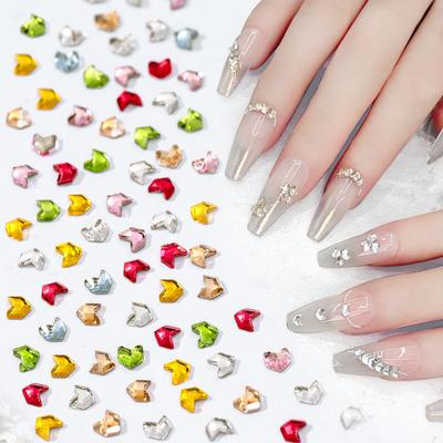 Golden Ear Of Wheat Flat Bottom Special-Shaped Diamond Nail Art Jewelry Super Flash Mini 2.5 * 3 Malt Nail Decorative Diamond