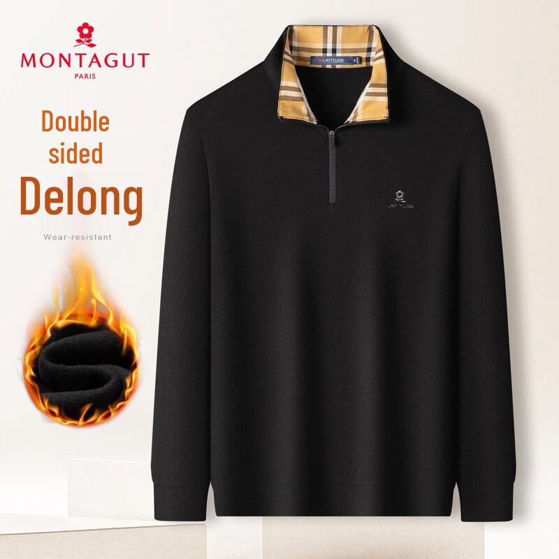Montagut Men s Double-Sided Fleece & Wool Blend Sweatshirt 56