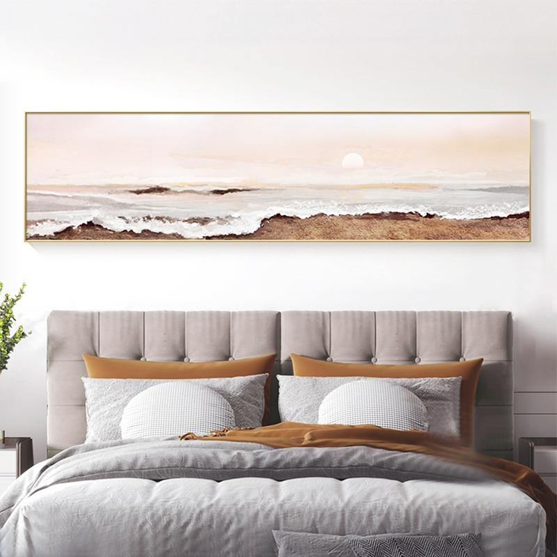 Abstract Poster Seascape Wall Art Wave Print Sunrise Bedroom Decoration Pictures Scandinavian Canvas Paintings for Living Room
