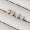 Delicate Water Drop Shaped Stud Earrings Luxury Silver Color Crystal CZ Ear Earrings for Women Fashion Versatile Jewelry