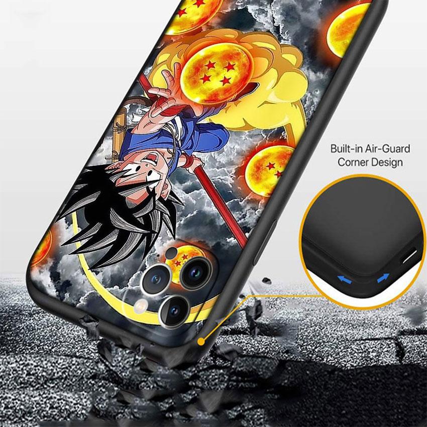 LO37 Dragon Ball Goku Soft Shell Phone Case for Redmi Note 10 11 12 Pro Max 10S 10C 10T 11A 11S 12S 12C