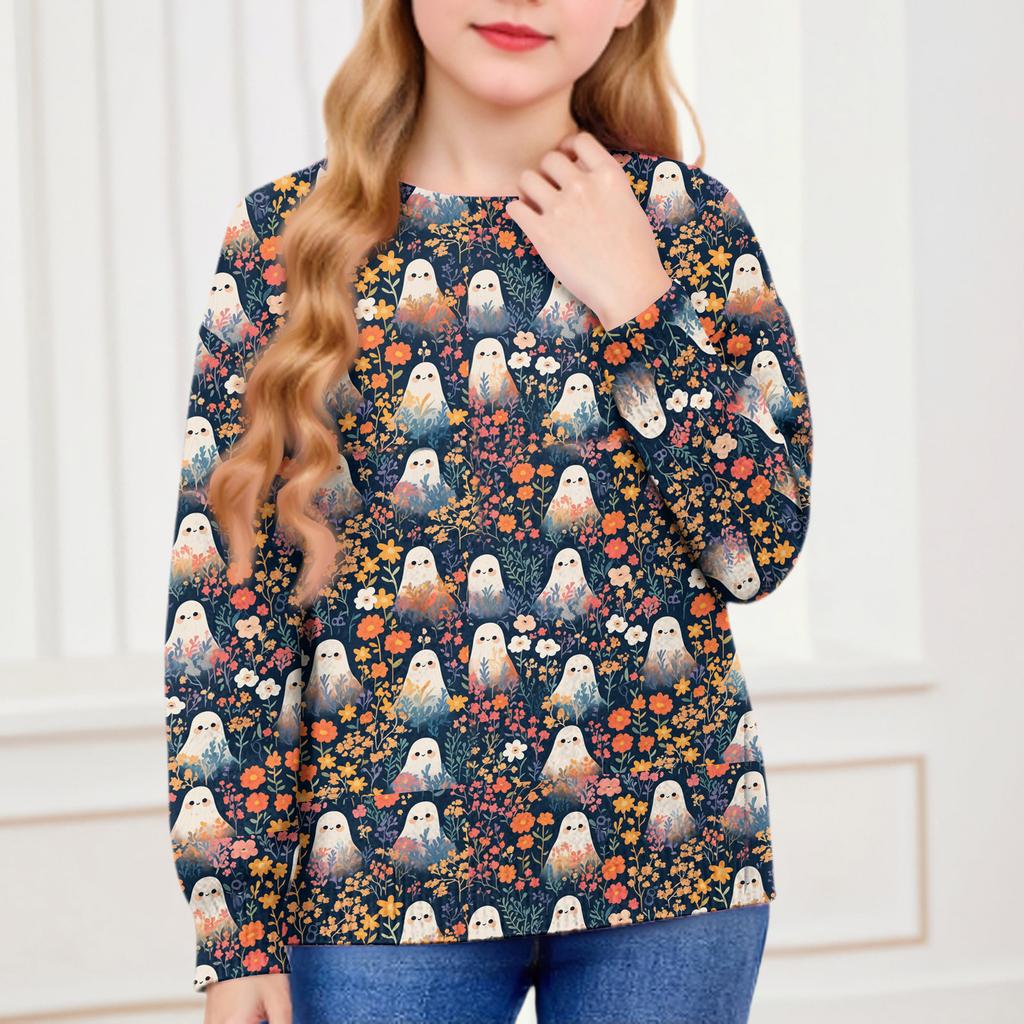 Mikiny na Halloween pro děti Kluky a holky Pletený svetr Roztomilé tričko Podzimní pulovr s kulatým výstřihem Topy