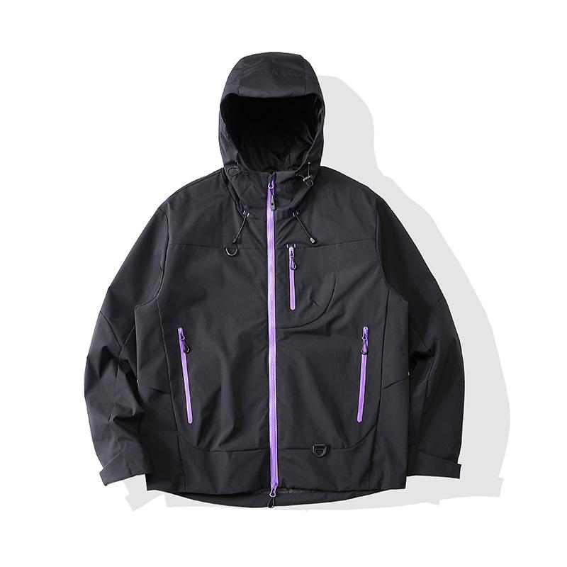 Lightweight Windproof Waterproof Jacket - Loose Fit, Plus Size, Unisex Sportwear XS чёрный