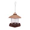 Hanging Wild Bird Feeder Waterproof Gazebo Outdoor Container With Hang Rope Feeding House Type Bird Feeder Aves Decorations