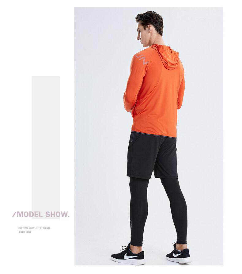 Men's Breathable Fitness Clothing Set - Tight-fitting, Sweat-wicking Training Gear for Running and Gym (Spring & Autumn).