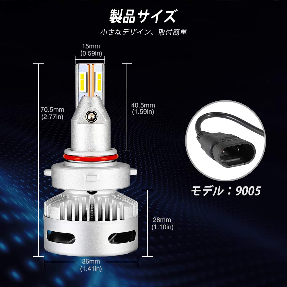 NOVSIGHT HB3/HB4 LED Headlight HB3/HB4 Universal Type HB3 LED High Beam 9005 HB3 LED