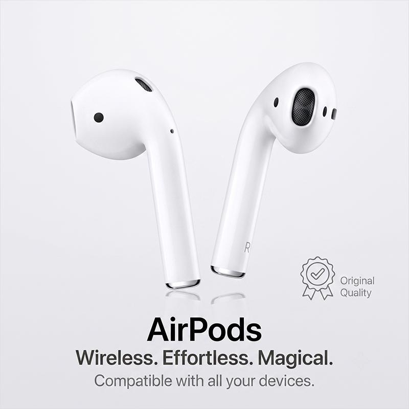 Apple Auriculares Bluetooth TWS AirPods 2 Micrófono Integrado Control Táctil Audio Rico Batería Larga Auriculares Inalámbricos Para IOS Android