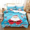 Merry Christmas Duvet Cover Christmas Graffiti Bedding Set Happy New Year Quilt Cover Holiday Gifts Bedroom Decoration