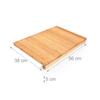 Relaxdays planche à découper en bambou, design élégant, h x l x p : env. 5 x 56 x 38 cm, pour la cuisine, nature