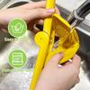 Exprimidor de limón y lima Max Juice Extraction Exprimidor de limón plano fácil de usar con palanca Exprimidor con colador incorporado Amarillo