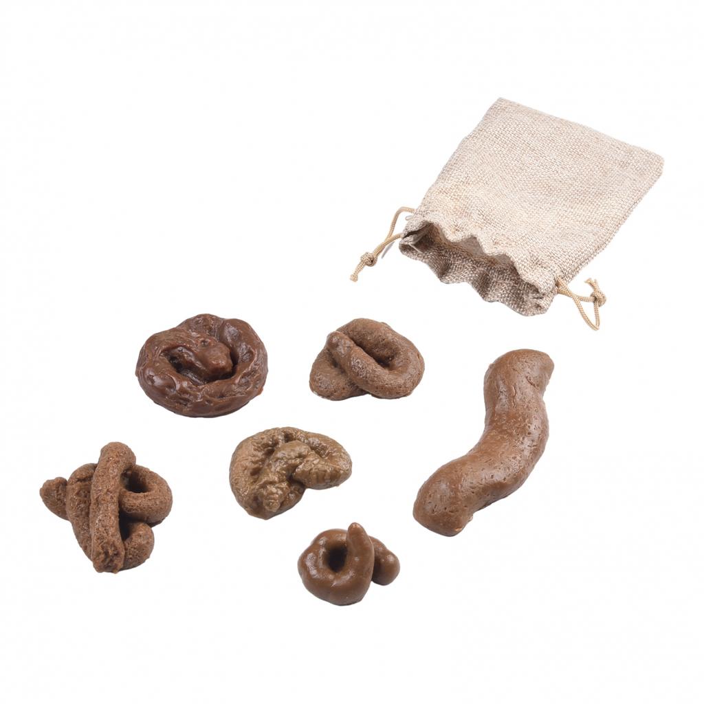 Soft Realistic Poop With Bag 6pcs/Set Gag Joke Pranks