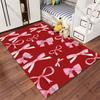 Pink decorative bows pattern carpet Yoga living room room decor children's crawling mat doormat area rug games mat
